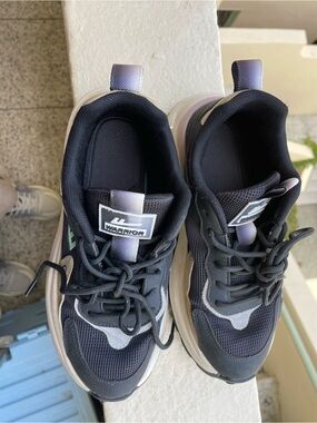Warrior Black & Purple Chunky Sneakers